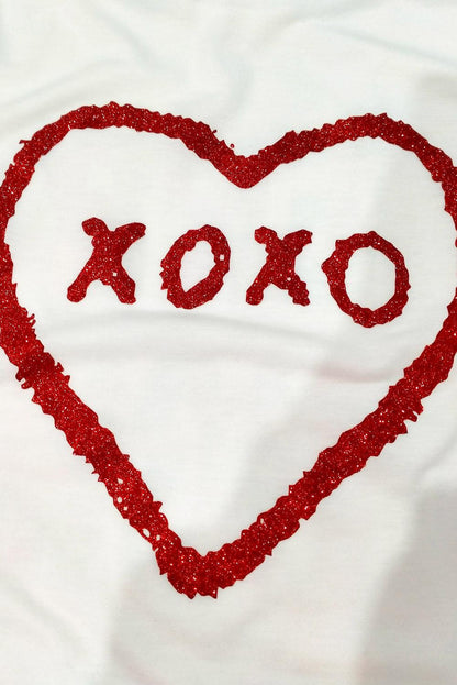 Sequin Heart Graphic Tee - L & M Kee, LLC