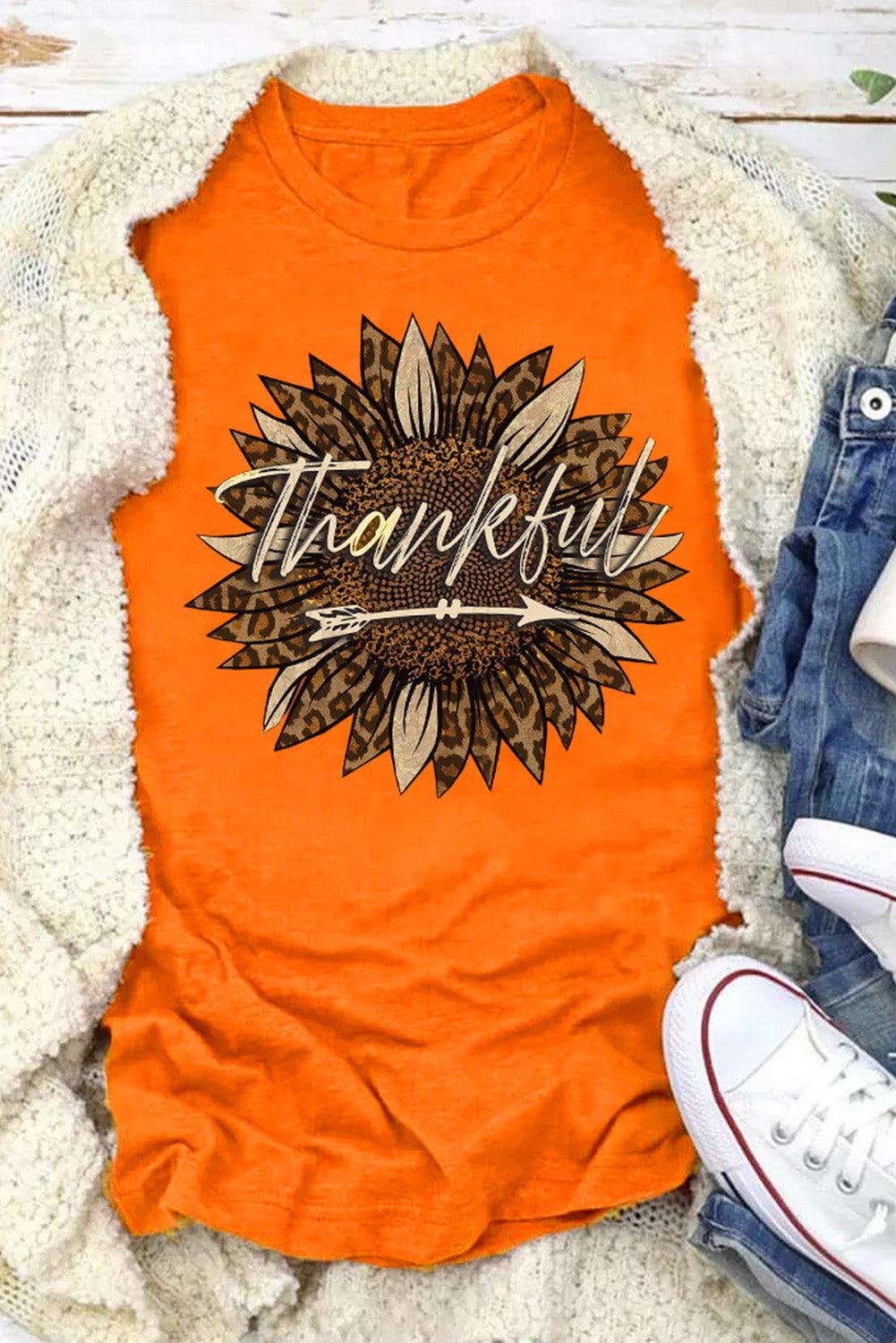 Fall Pumpkin Letter Graphic Print Short Sleeve T Shirt - L & M Kee, LLC