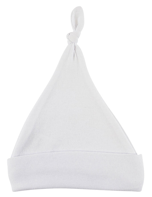 White Knotted Baby Cap 1101WHITE - L & M Kee, LLC