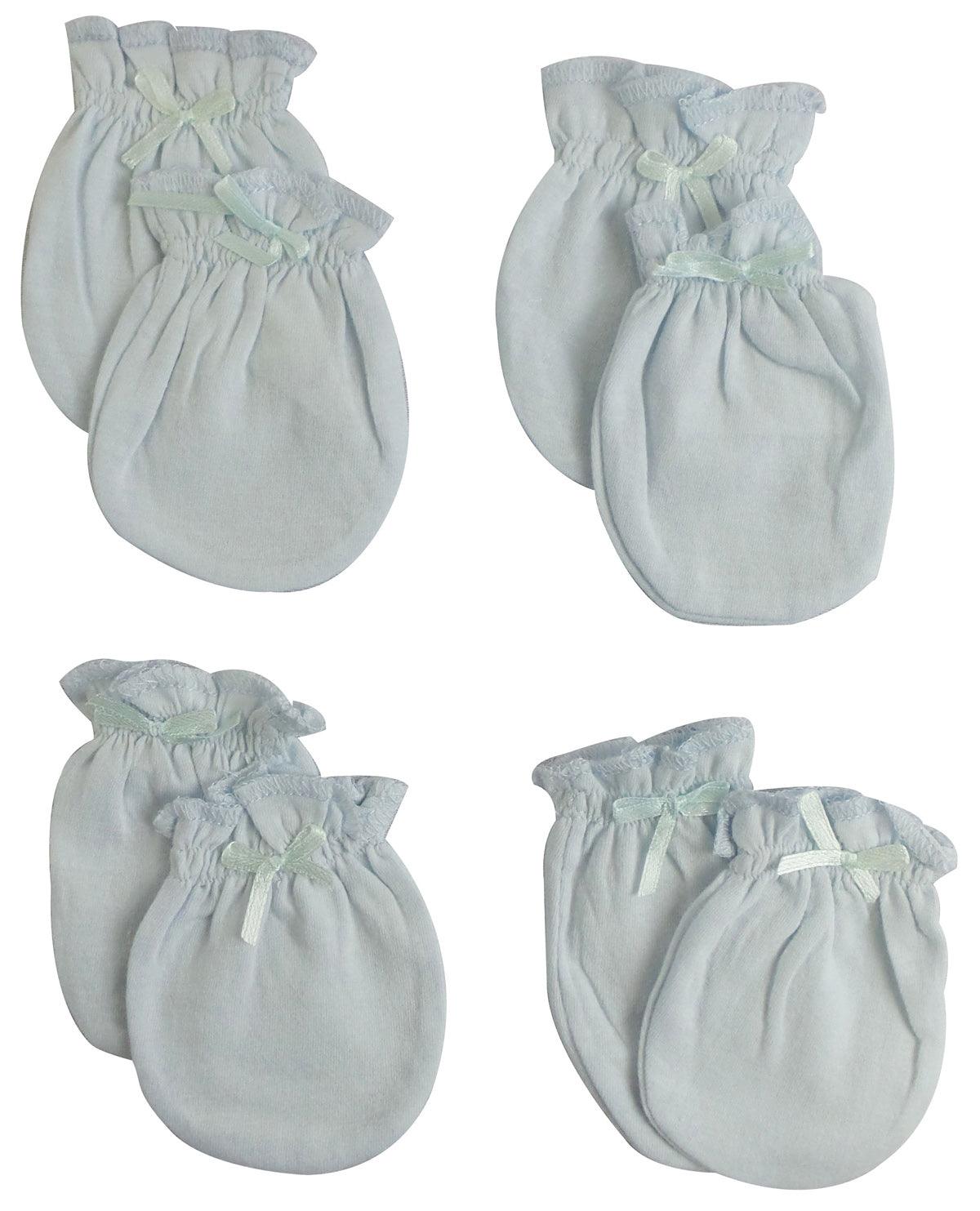 Infant Mittens (Pack of 4) 116-Blue-4-Pack - L & M Kee, LLC