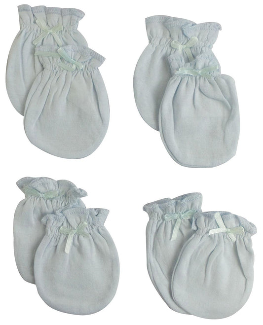Infant Mittens (Pack of 4) 116-Blue-4-Pack - L & M Kee, LLC