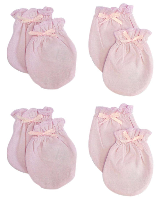 Infant Mittens (Pack of 4) 116-Pink-4-Pack - L & M Kee, LLC