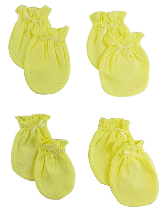 Infant Mittens (Pack of 4) 116-Yellow-4-Pack - L & M Kee, LLC