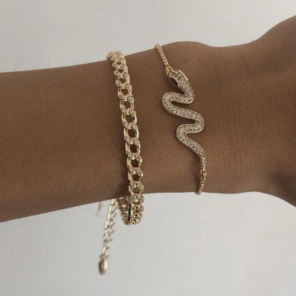 Crystal Snake Bracelet - L & M Kee, LLC