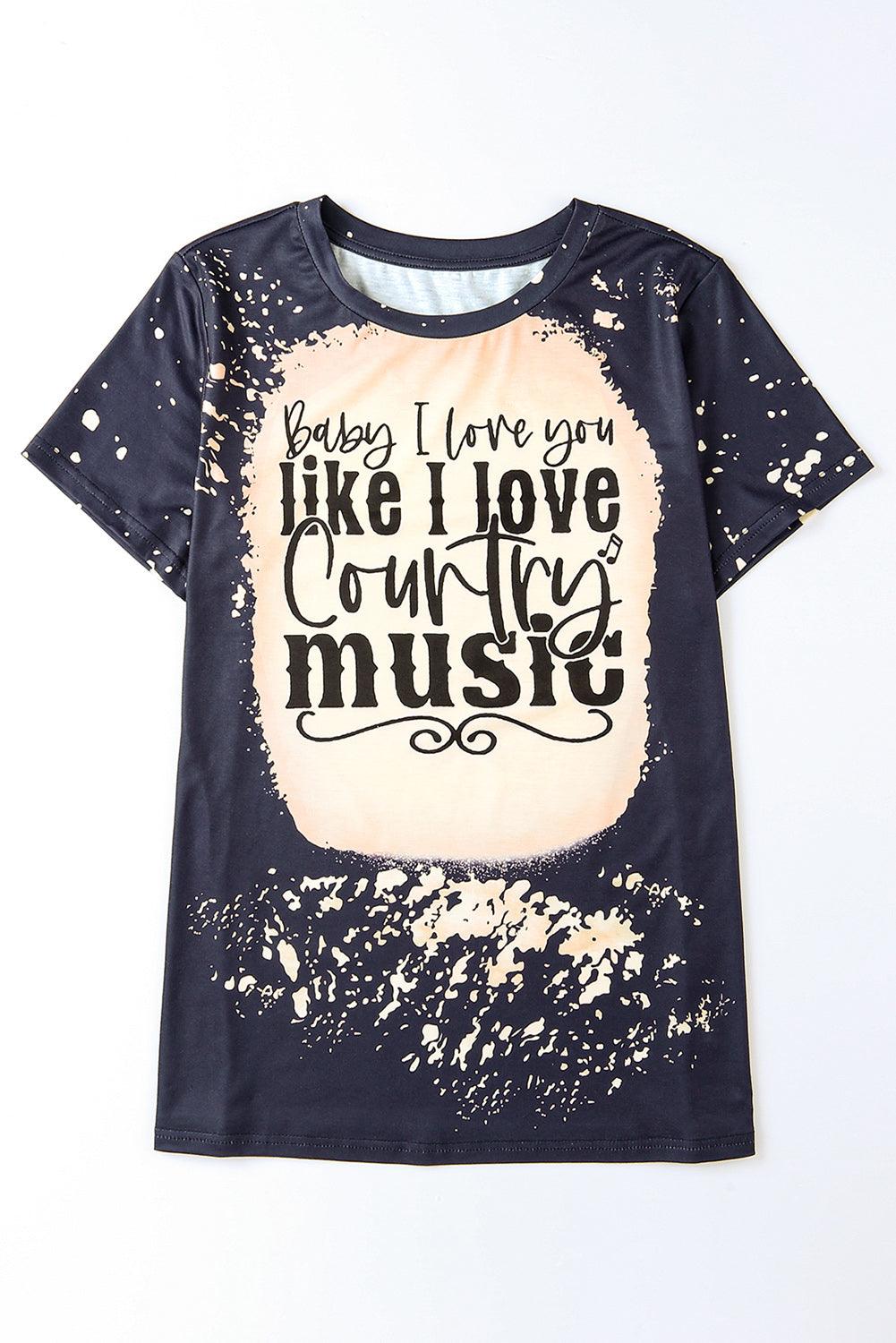 Baby I Love You Like I Love t Country music Graphic Tee - L & M Kee, LLC