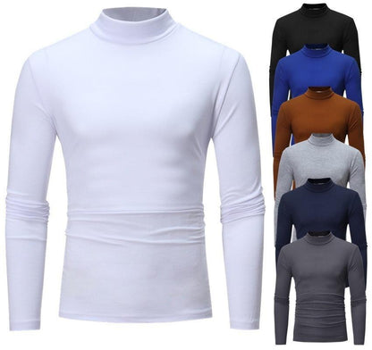 High Collar Men's Slim Long Sleeved T-Shirt - L & M Kee, LLC