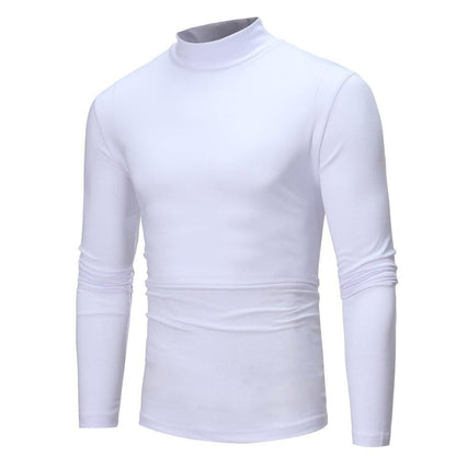 High Collar Men's Slim Long Sleeved T-Shirt - L & M Kee, LLC