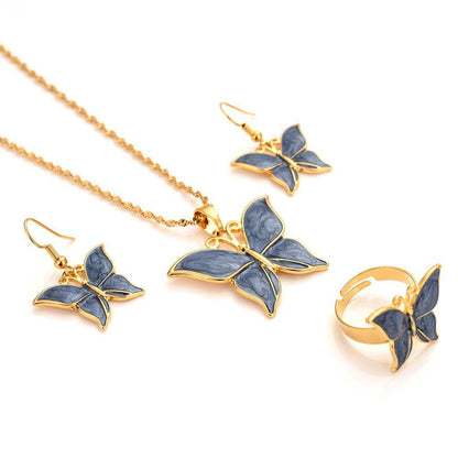 14 k Fine Gold Women Butterfly Jewelry Sets - L & M Kee, LLC