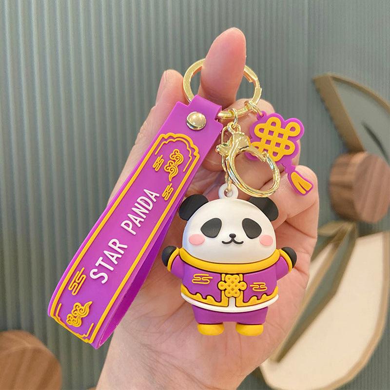 Cute Cartoon Panda Mascot Keychain - L & M Kee, LLC