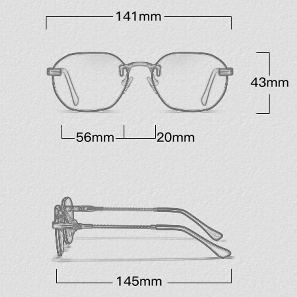 Gradient Rimless Sunglasses - L & M Kee, LLC