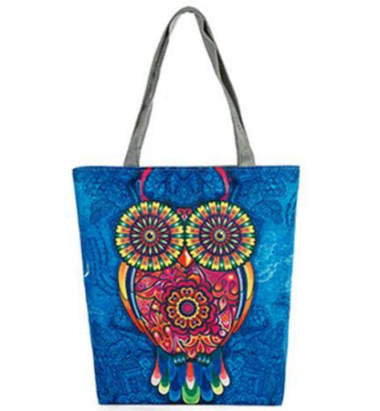 Hootee Vintage Canvas Tote - L & M Kee, LLC