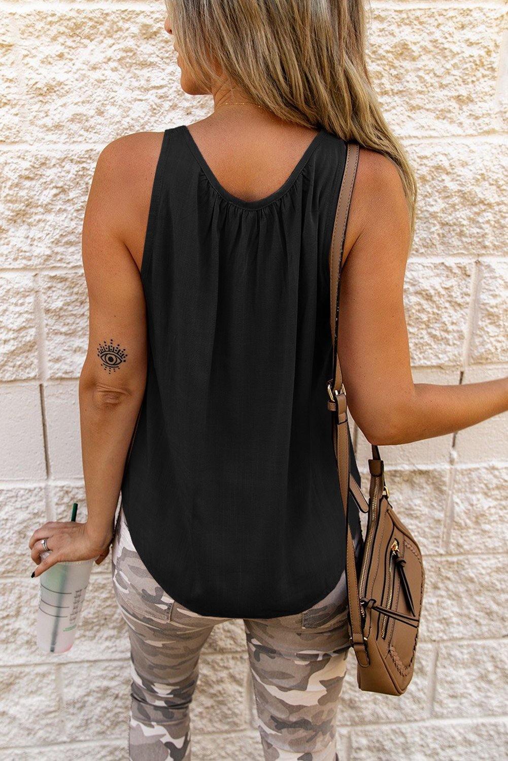 Hollow-out Tank Top - L & M Kee, LLC
