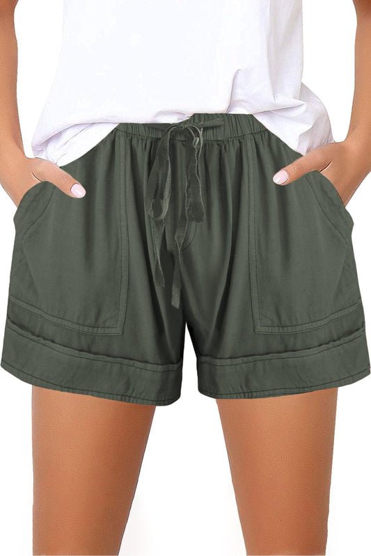 Elastic Waist Drawstring Girl's Shorts with Pockets - L & M Kee, LLC