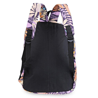 Plant Print Canvas Backpack - L & M Kee, LLC