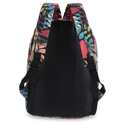 Plant Print Canvas Backpack - L & M Kee, LLC