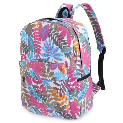 Plant Print Canvas Backpack - L & M Kee, LLC