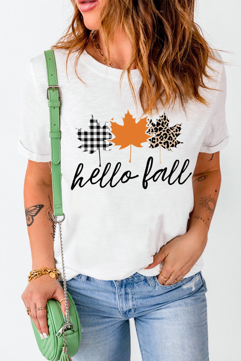 Its Fall Yall Animal Print Casual T Shirt - L & M Kee, LLC