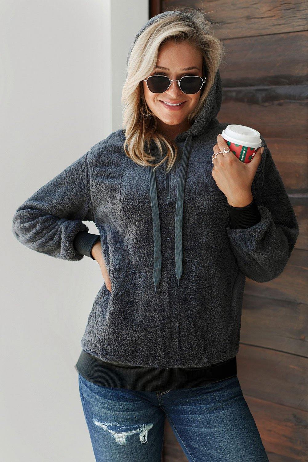 Warm Furry Pullover Hoodie - L & M Kee, LLC