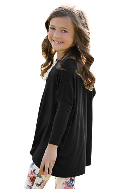 Soft Cotton Long Sleeve Girl Top - L & M Kee, LLC