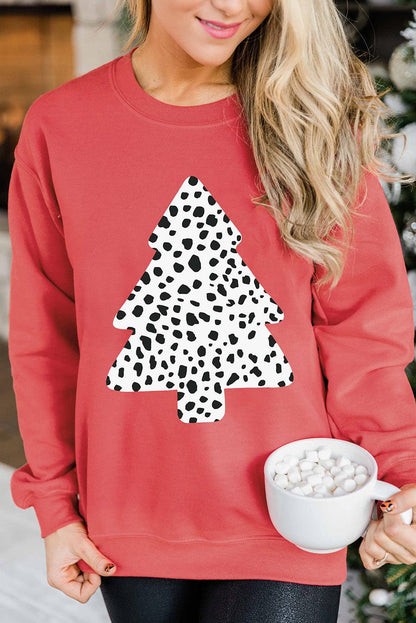 MERRY and BRIGHT Leopard Print Pullover Sweatshirt - L & M Kee, LLC