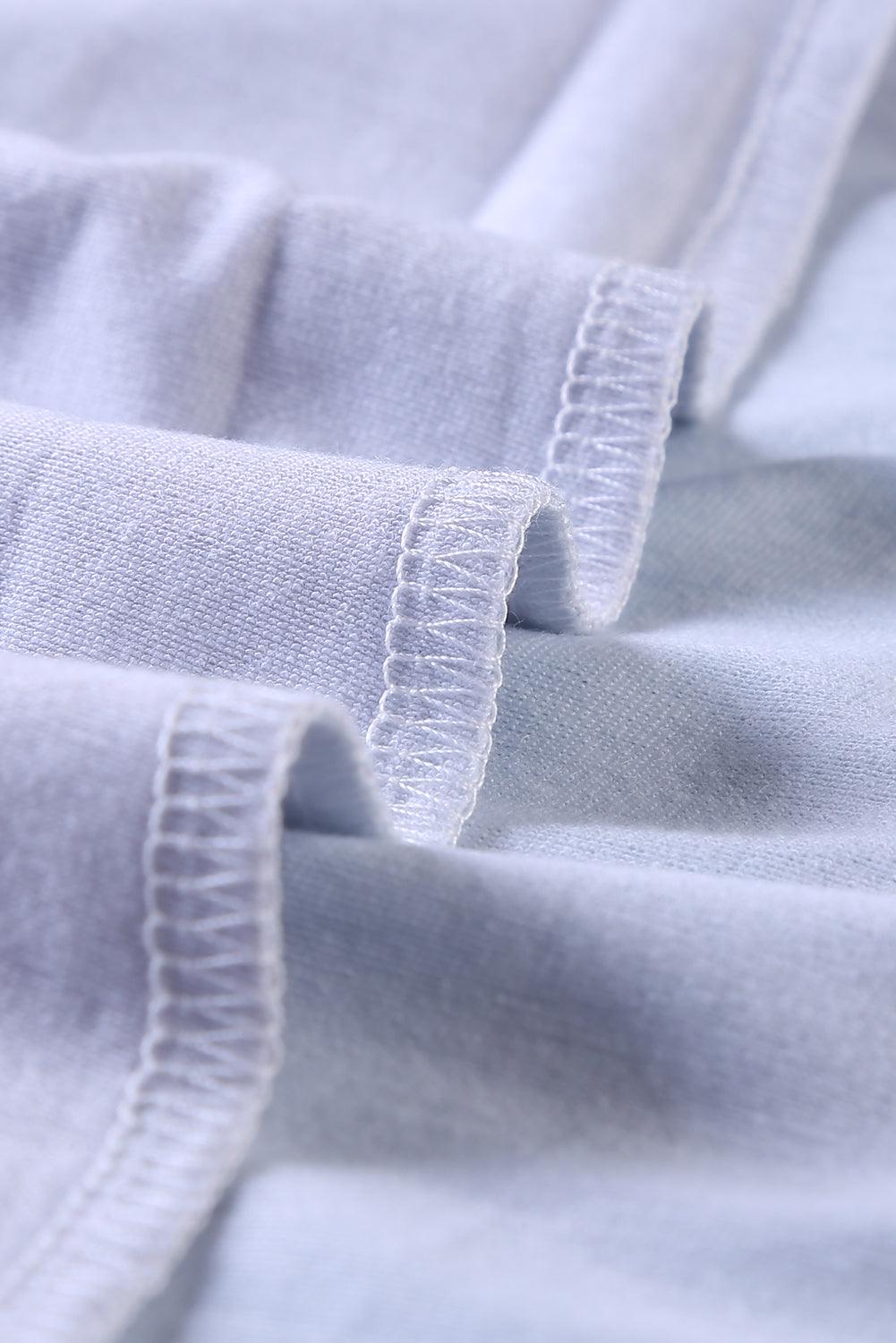 Lace Splicing V Neck Short Sleeve Tie-dye Top - L & M Kee, LLC