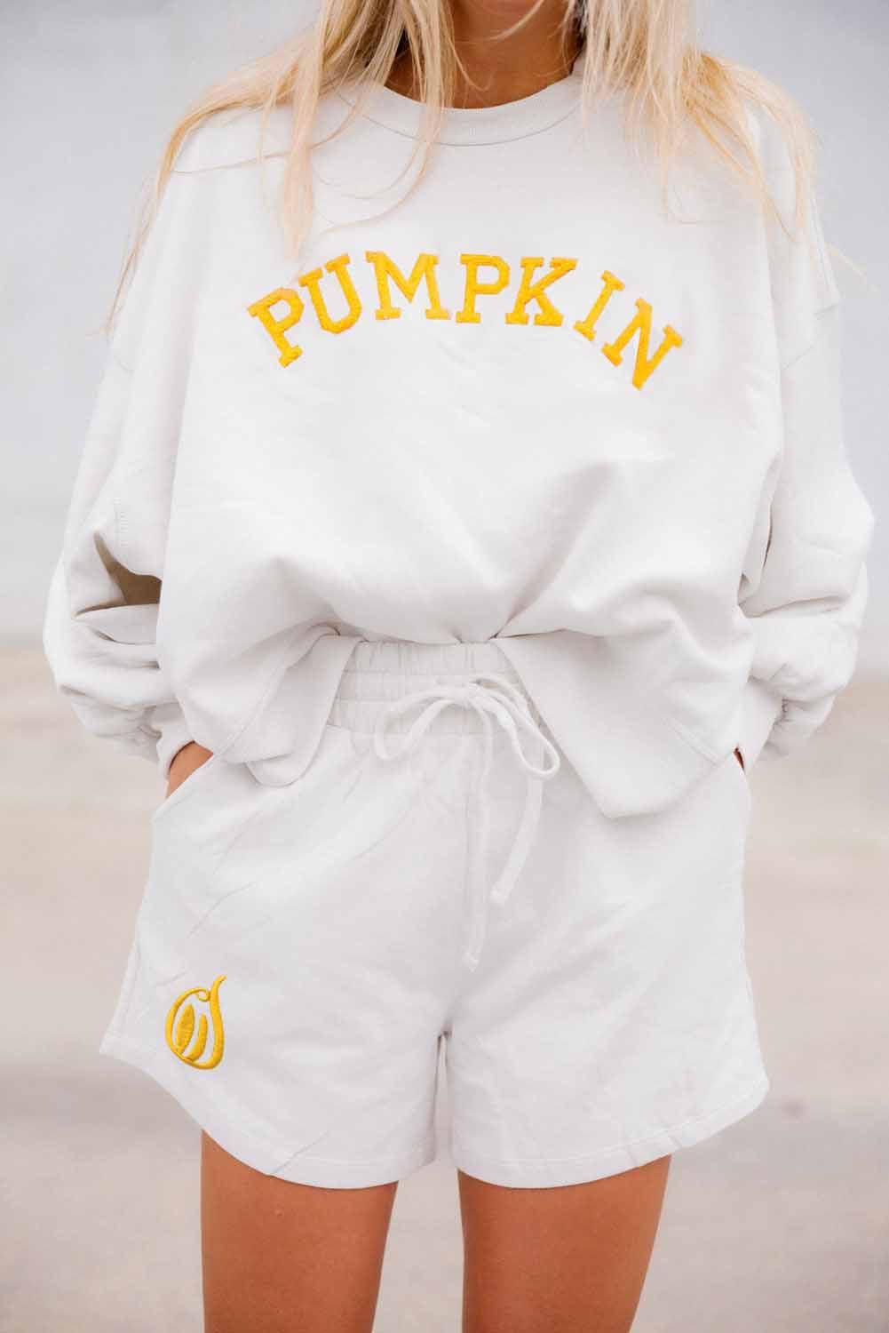 PUMPKIN Flocking Graphic Pullover Sweatshirt and Shorts Set - L & M Kee, LLC