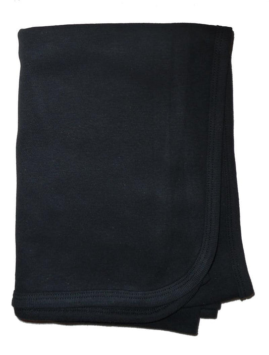 Black Interlock Receiving Blanket 3200BL - L & M Kee, LLC