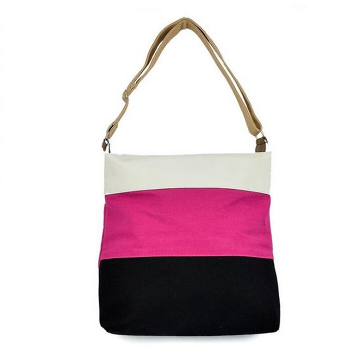 Colorful Stripes Canvas Shoulder Bag - L & M Kee, LLC