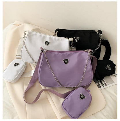 Simple Solid Color Shoulder Bag - L & M Kee, LLC