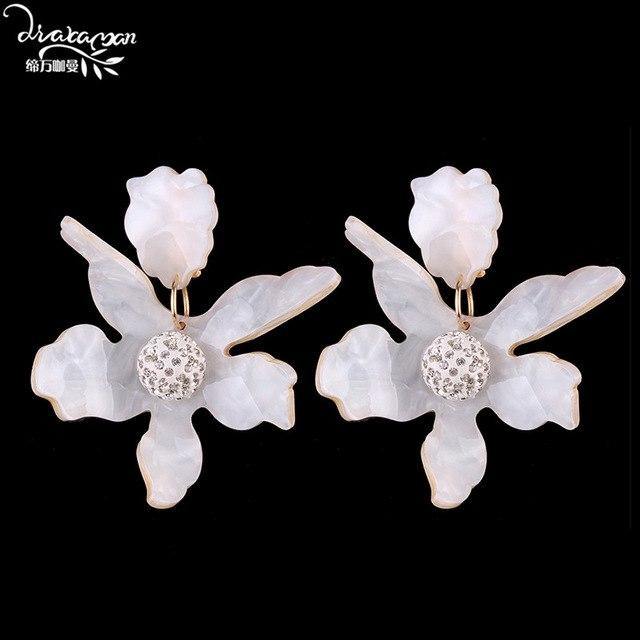 Flower Drop Earrings - L & M Kee, LLC