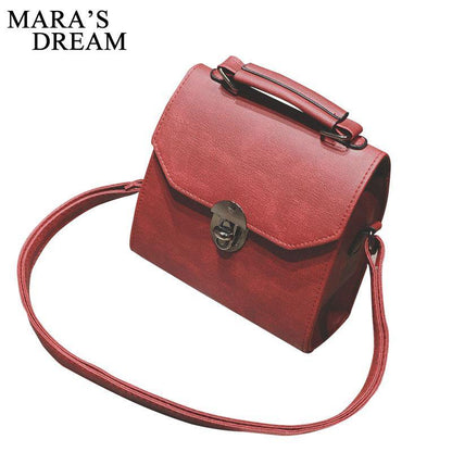 Mara's PU Leather Women Handbag Vintage Women Messenger Bag - L & M Kee, LLC
