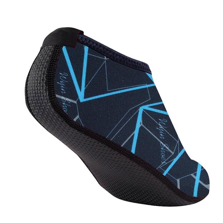 Men Woman Barefoot Skin Sock Striped Shoes Beach Pool Water Socks GYM Aqua Beach Swim Slipper On Surf Aqua Shoes - L & M Kee, LLC