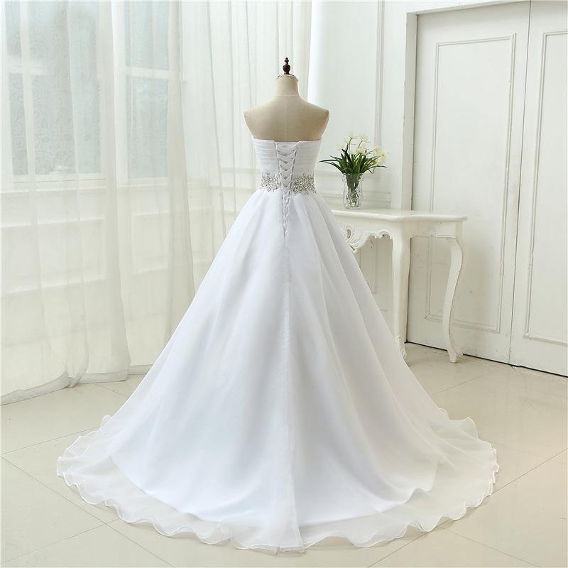 Strapless Lace Up Wedding Dresses - L & M Kee, LLC