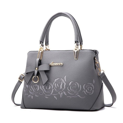 Rose Lady Designer Shoulder Bag - L & M Kee, LLC