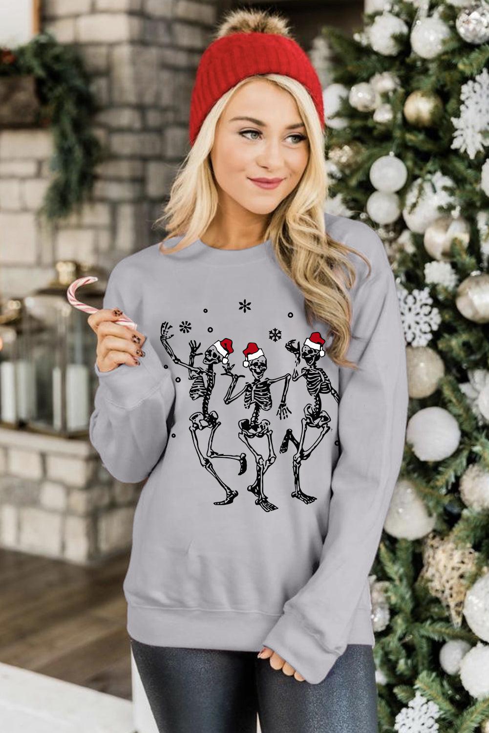 MERRY and BRIGHT Leopard Print Pullover Sweatshirt - L & M Kee, LLC