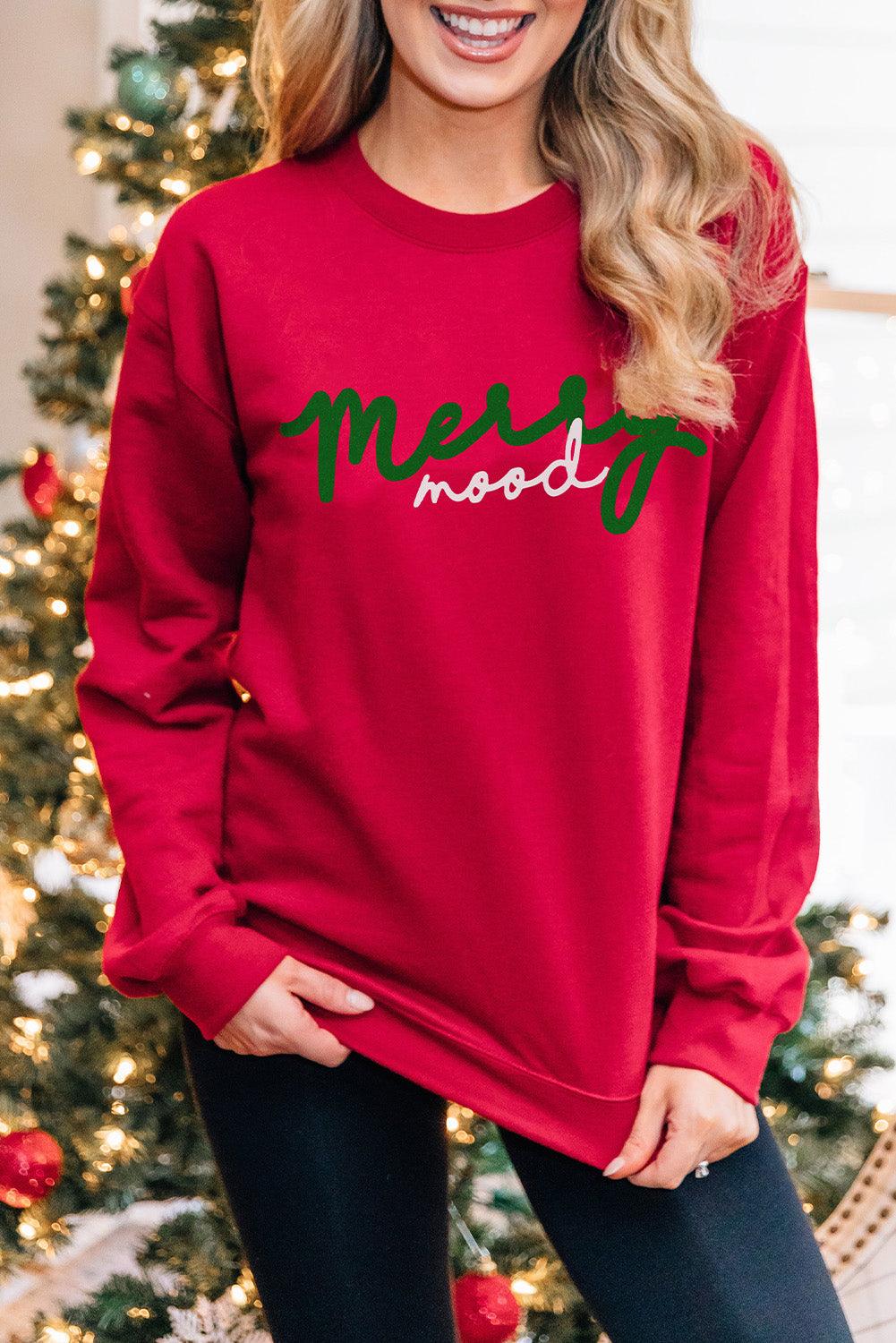 MERRY and BRIGHT Leopard Print Pullover Sweatshirt - L & M Kee, LLC