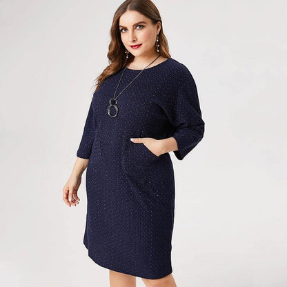 Plus Size Midi Sweater Dress | 4XL 5XL 6XL - L & M Kee, LLC