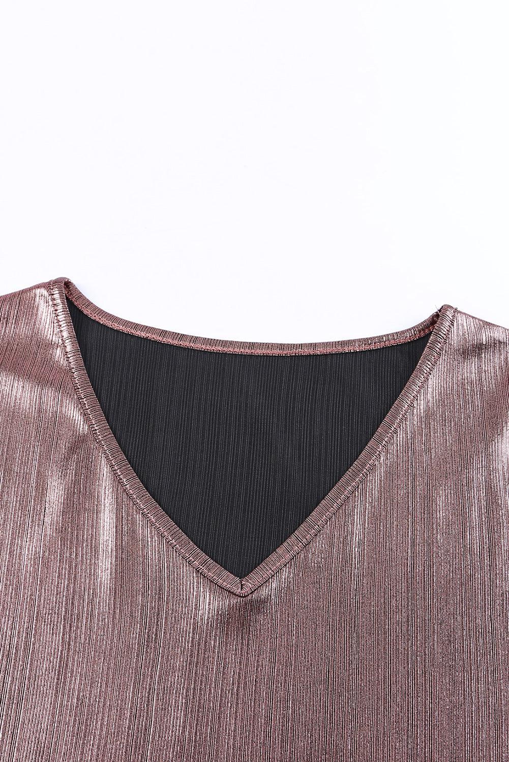 Copper Textured Oversize Foil T-Shirt - L & M Kee, LLC