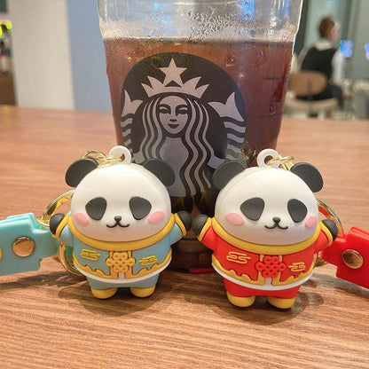 Cute Cartoon Panda Mascot Keychain - L & M Kee, LLC