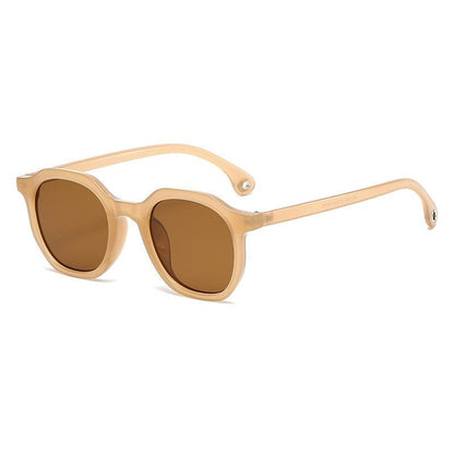 Small Frame Polygonal Retro Net Red Sunglasses - L & M Kee, LLC