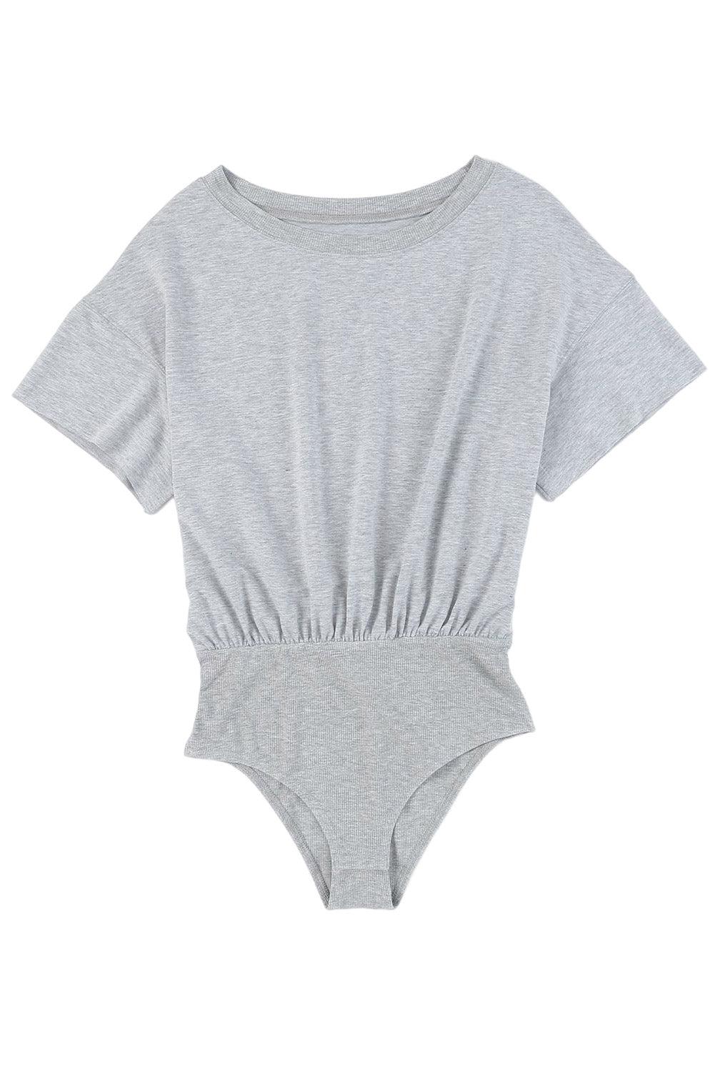 Drop Shoulder Sleeve Oversize Bodysuit - L & M Kee, LLC