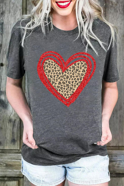 Sequin Heart Graphic Tee - L & M Kee, LLC