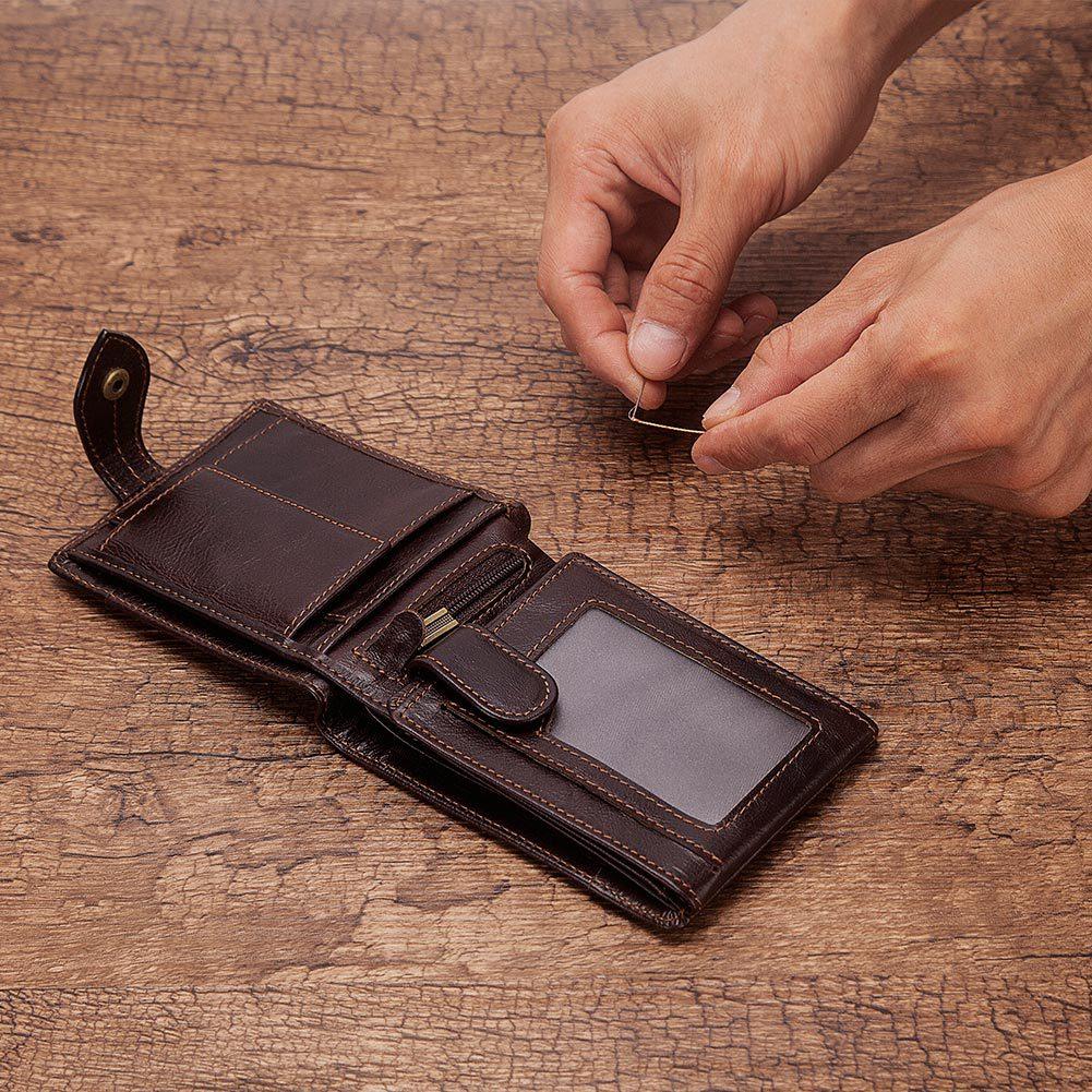 Men's Genuine Leather Wallet with Coin Pocket - L & M Kee, LLC