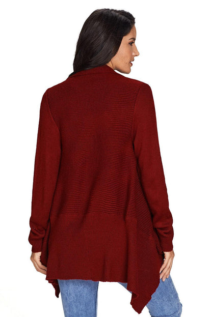 Waterfall Long Sleeve Sweater Cardigan - L & M Kee, LLC