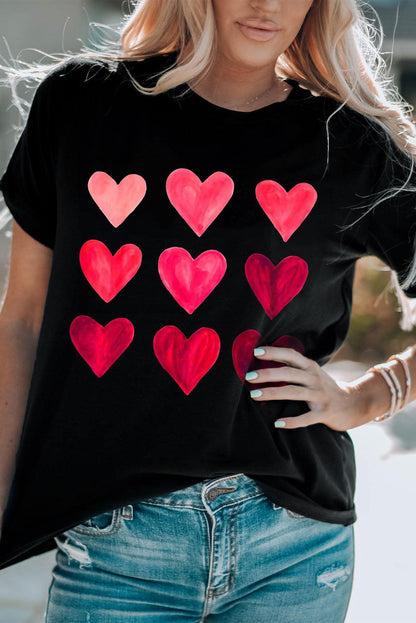 Sequin Heart Graphic Tee - L & M Kee, LLC