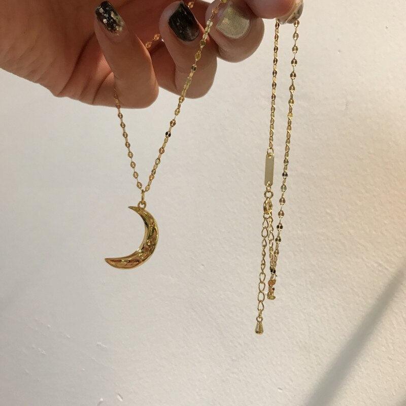 Ripple Moon Necklace - L & M Kee, LLC