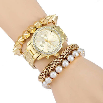 New Fashion Quartz Watch for women's | Geneva Style Watch Jewelry Set - L & M Kee, LLC