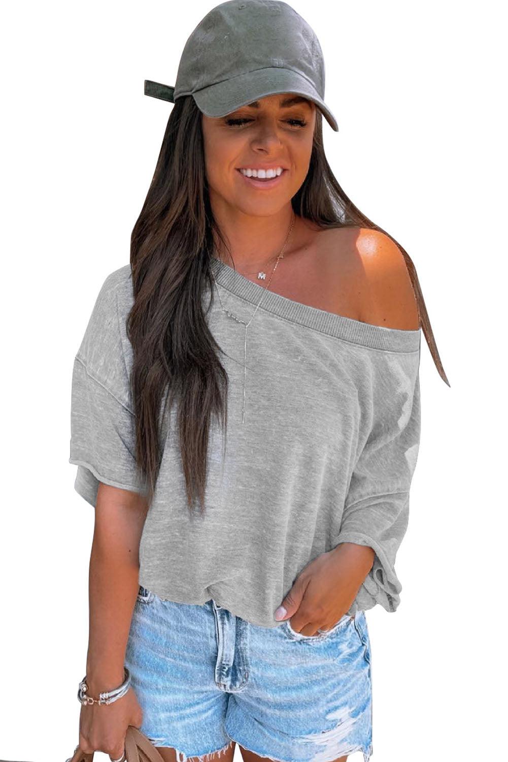 Drop Shoulder Sleeve Oversize Bodysuit - L & M Kee, LLC