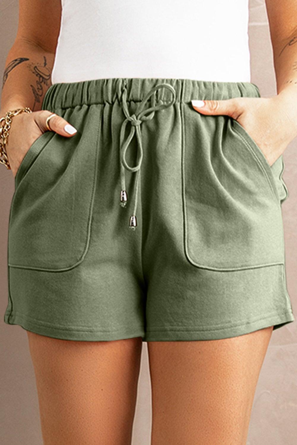 Drawstring Elastic Waist Pocketed Shorts - L & M Kee, LLC