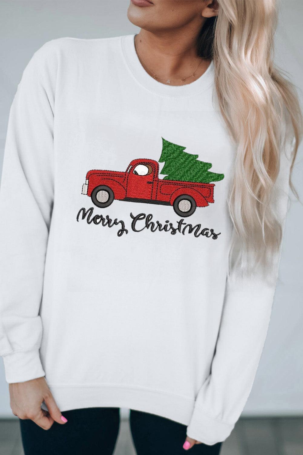 MERRY and BRIGHT Leopard Print Pullover Sweatshirt - L & M Kee, LLC